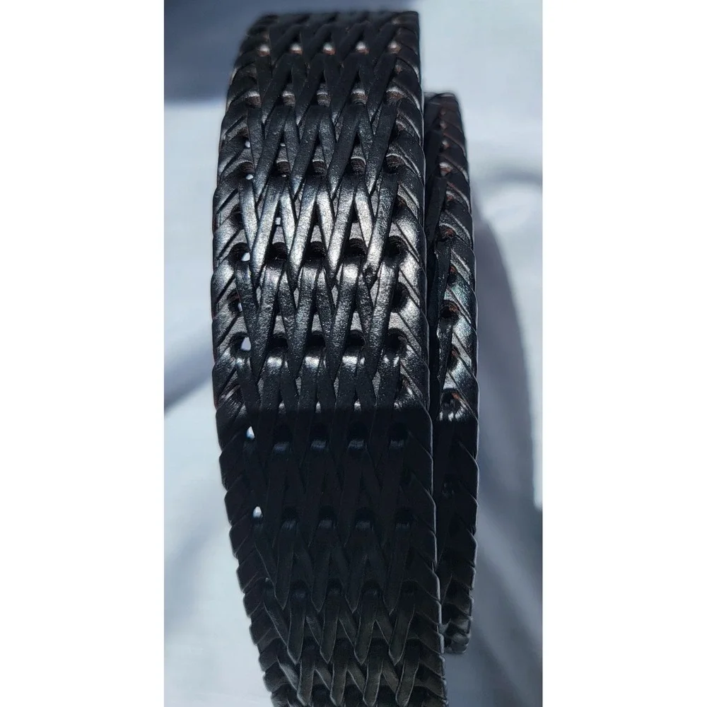Genuine Leather Braided Belt 38